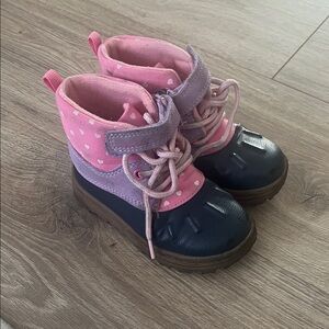 Carter's Pink and Purple Heart Boots